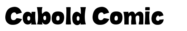 Cabold Comic font preview